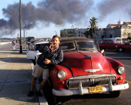 Having a smoke in Cuba